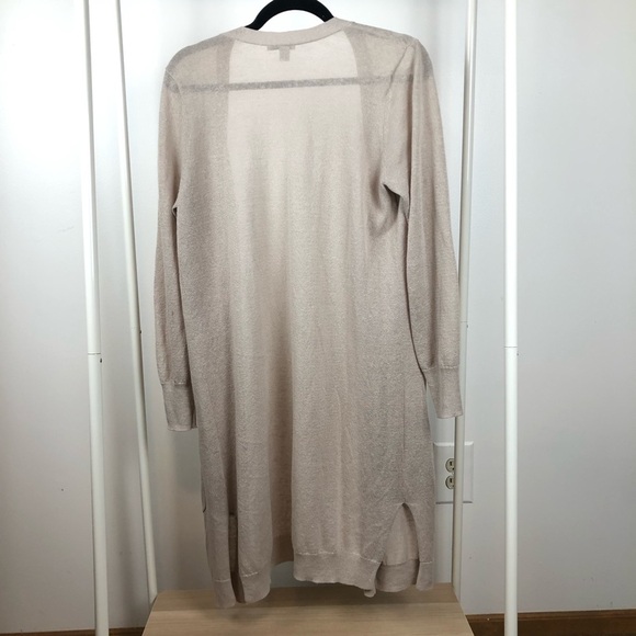 Halogen Lightweight Linen Blend Beige Cardigan Size: S - Picture 10 of 10